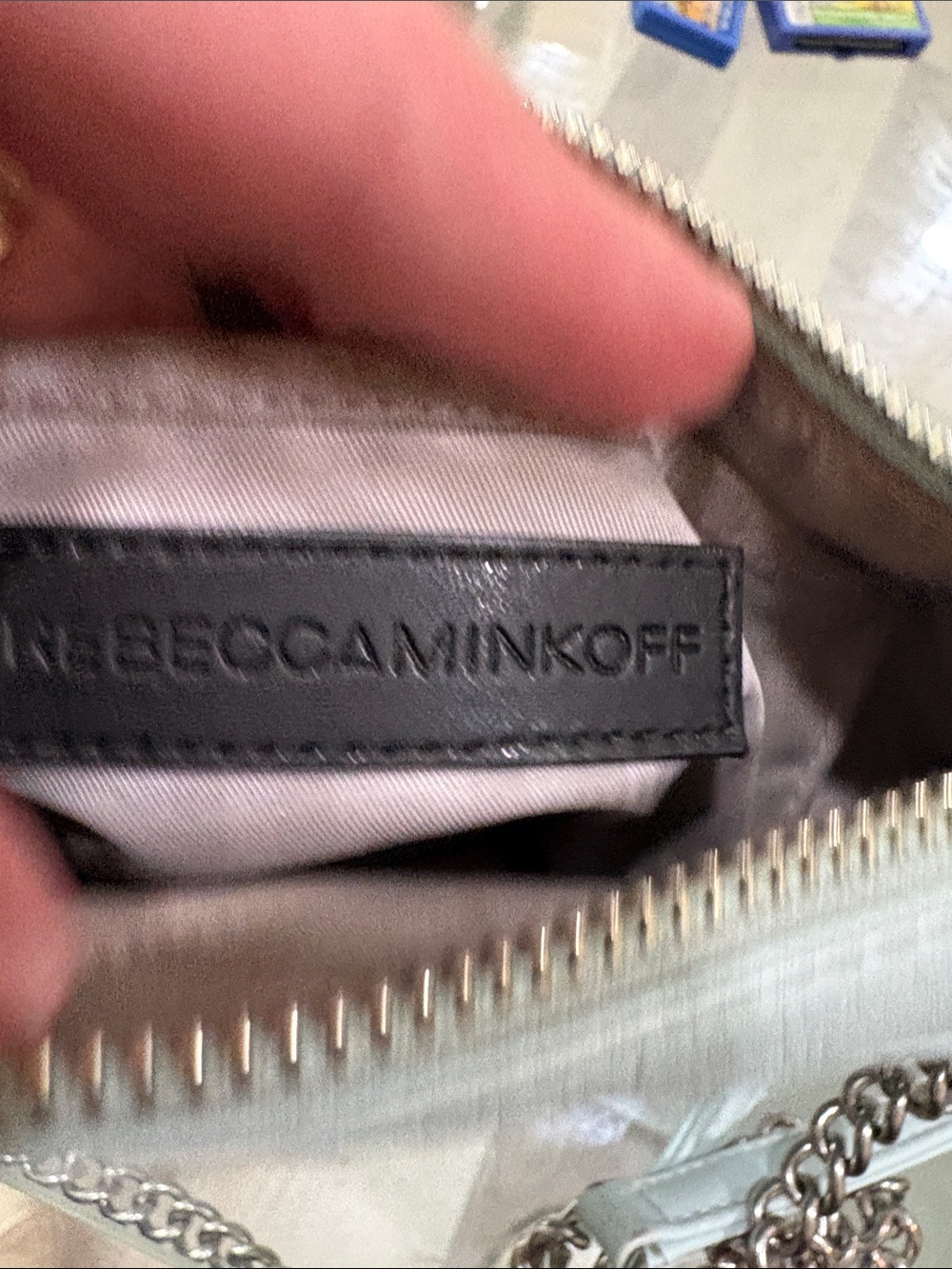 Rebecca Minkoff MAC mojito green mint leather crossbody clutch bag - Picture 5 of 6